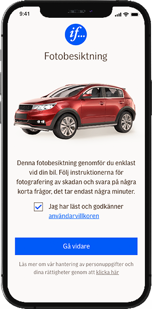 Godkänn användarvillkoren för fotobesiktning